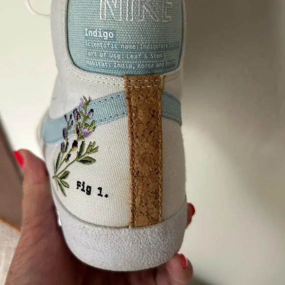 Nike Blazer Mid 77 Men’s White Indigo Sneakers Size 10 - Picture 5 of 8